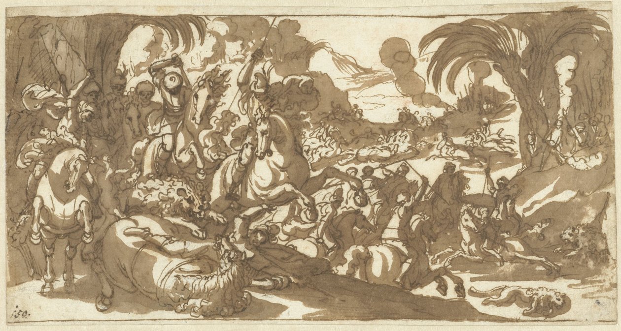 Lejonjakt av Antonio Tempesta