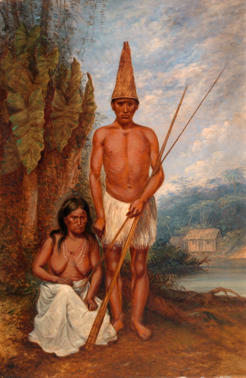 Omagua-indianer, ca. 1893. av Antonio Zeno Shindler