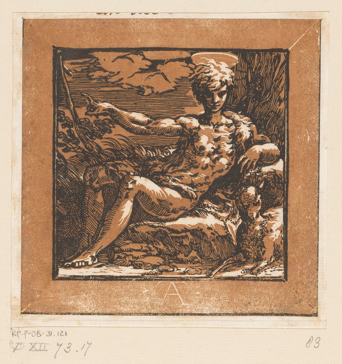 Johannes Döparen i vildmarken av Antonio da Trento