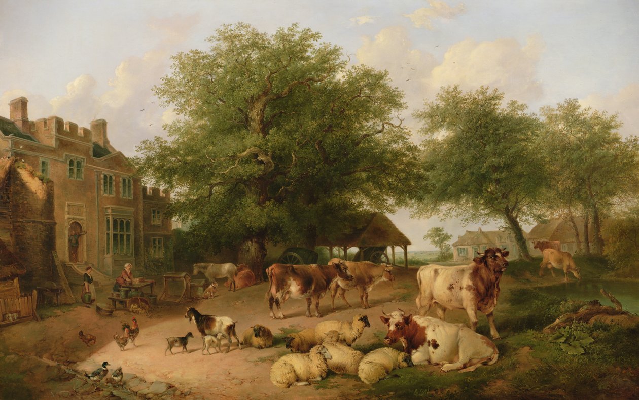 Gårdsscen av Antonius Josephus Madlener