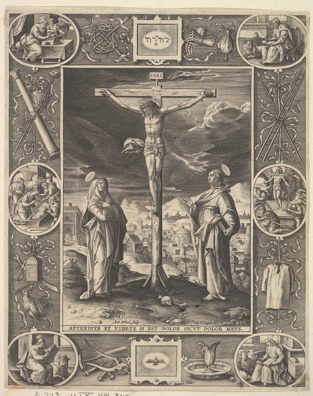 Kristus på korset, före 1586. av Antonius Wierix