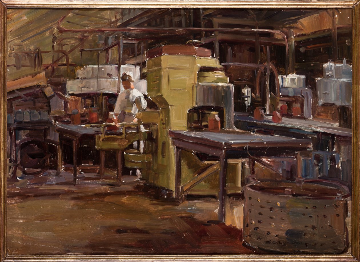 Jam Factory (olja på plywood) av Arcangelo Salvarani