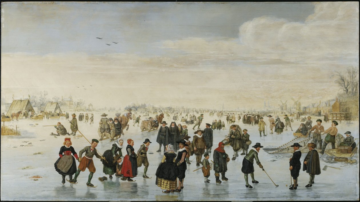 Skridskoåkare på Amstel, c.1620 av Arent Arentsz