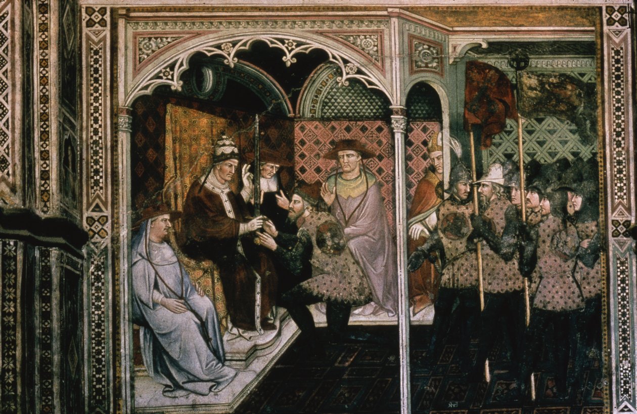 Påve och kejsare, ca 1408-1410 av Aretino Luca Spinello or Spinelli