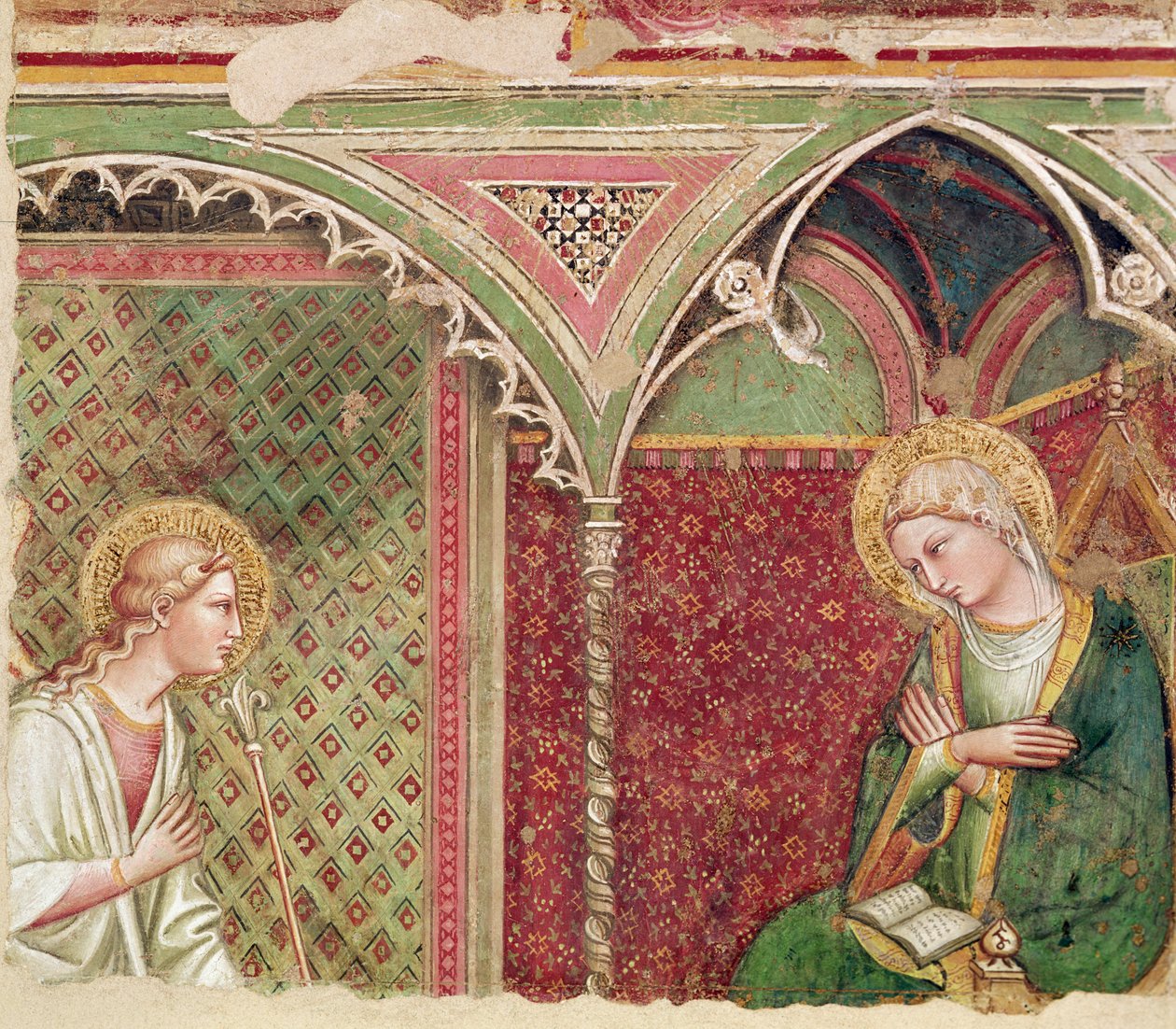 Bebådelsen, sent 1300-tal av Aretino Luca Spinello or Spinelli