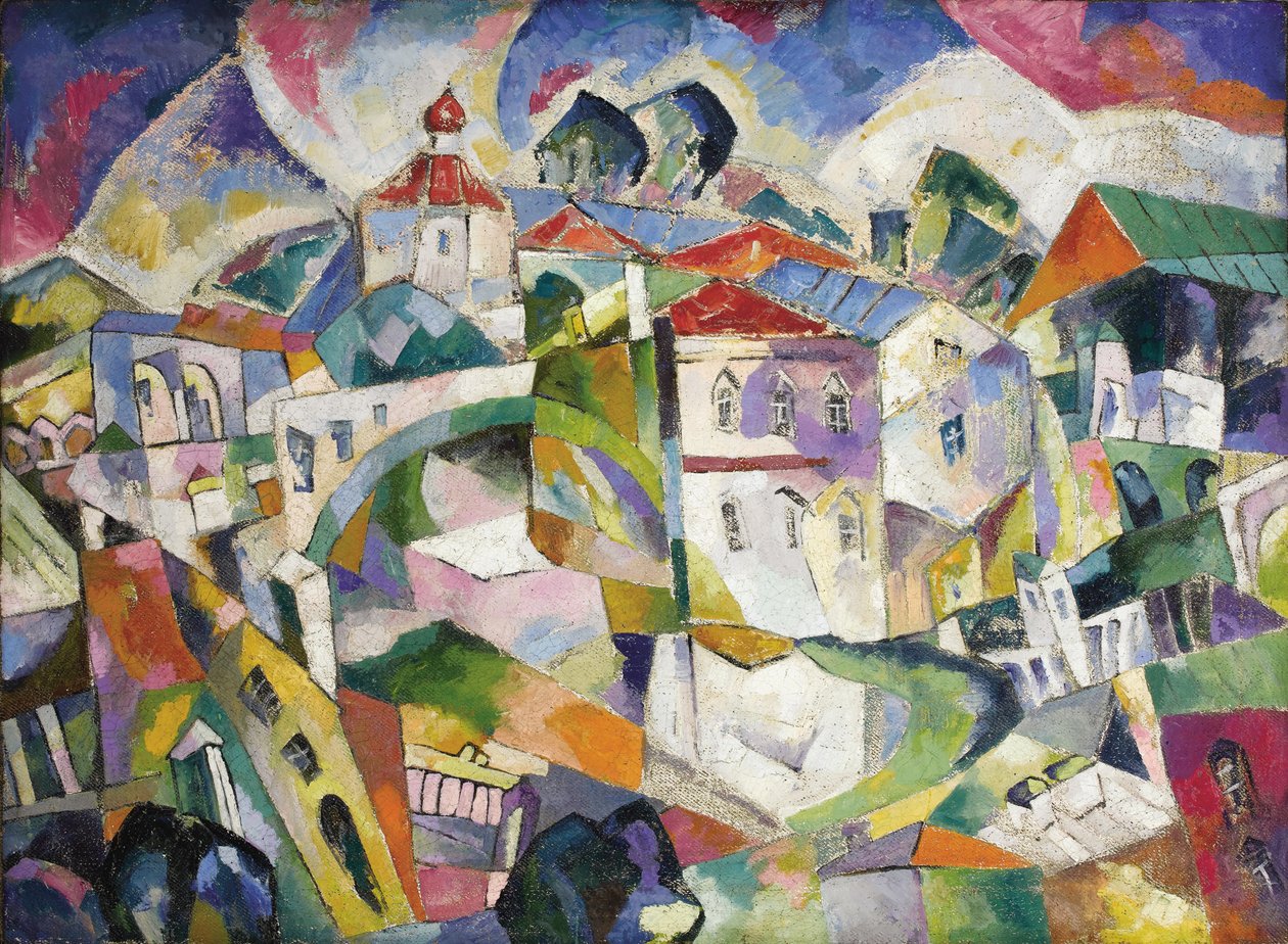 Kubistisk stadsbild, 1910-tal av Aristarkh Vasilievic Lentulov