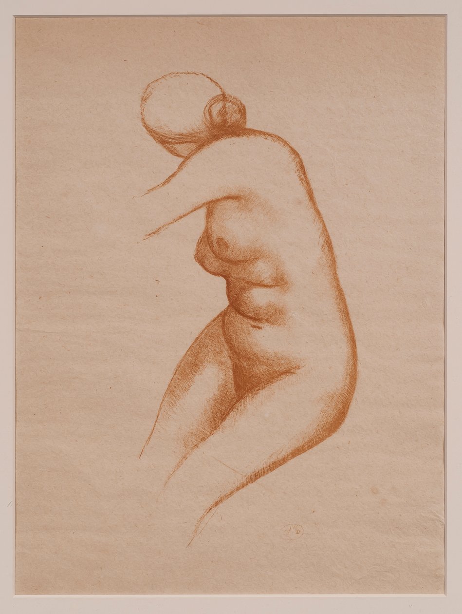 Sitter naken av Aristide Maillol