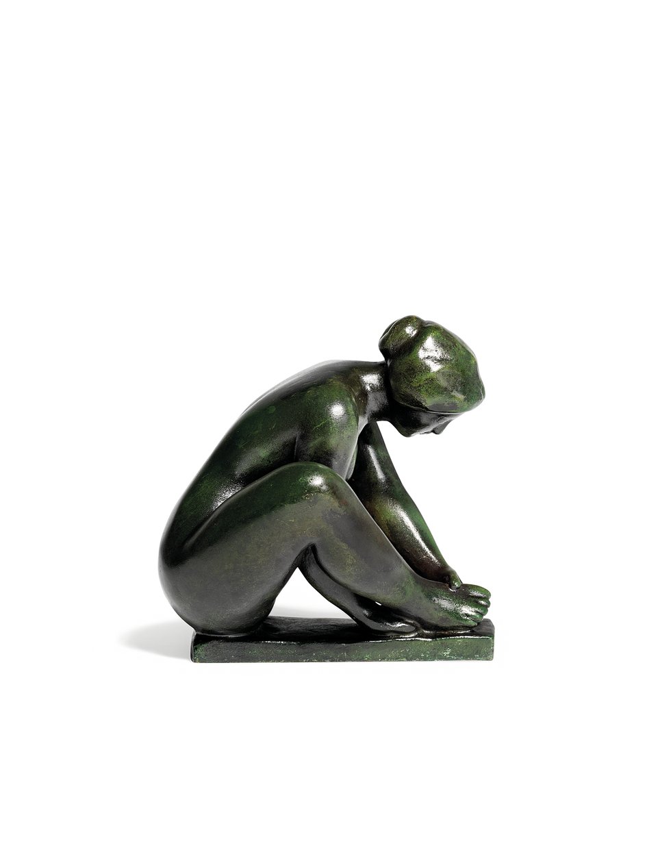 Hukande Flicka Håller En Fot av Aristide Maillol