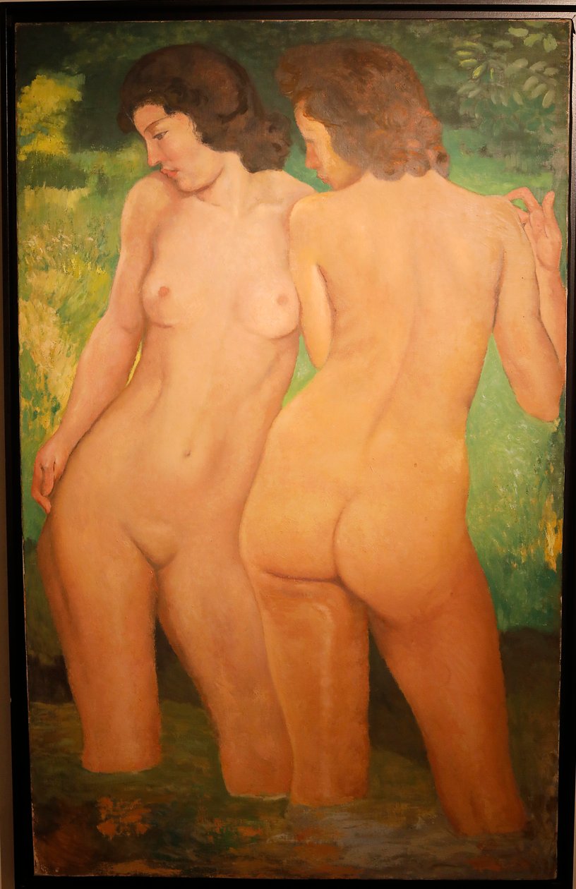 Sisters bathing, ca 1940 (olja på duk) av Aristide Maillol