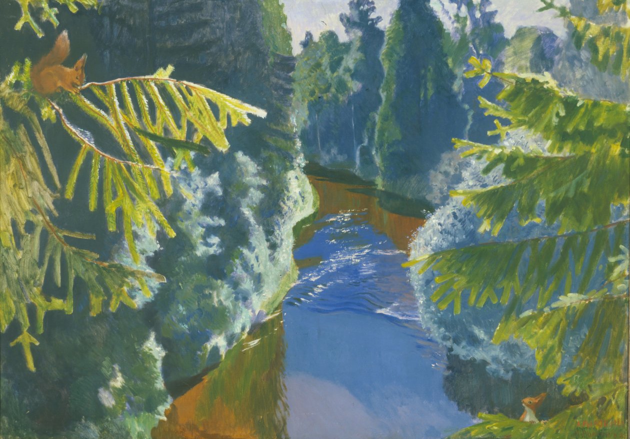 Forest River, 1929 av Arkadij Aleksandrovic Rylov