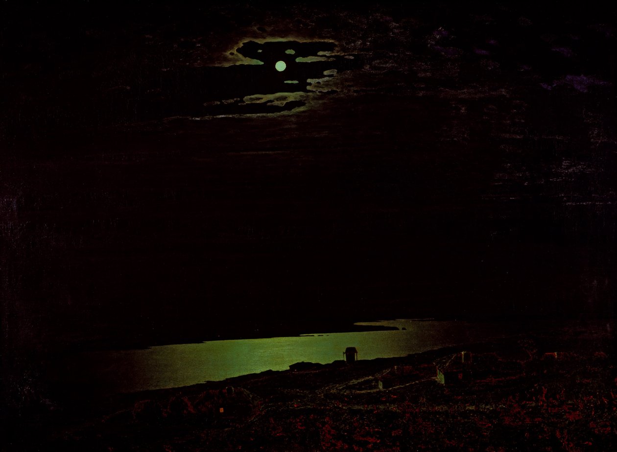 Månbelyst natt på Dnjepr, 1882 av Arkhip Ivanovich Kuindzhi