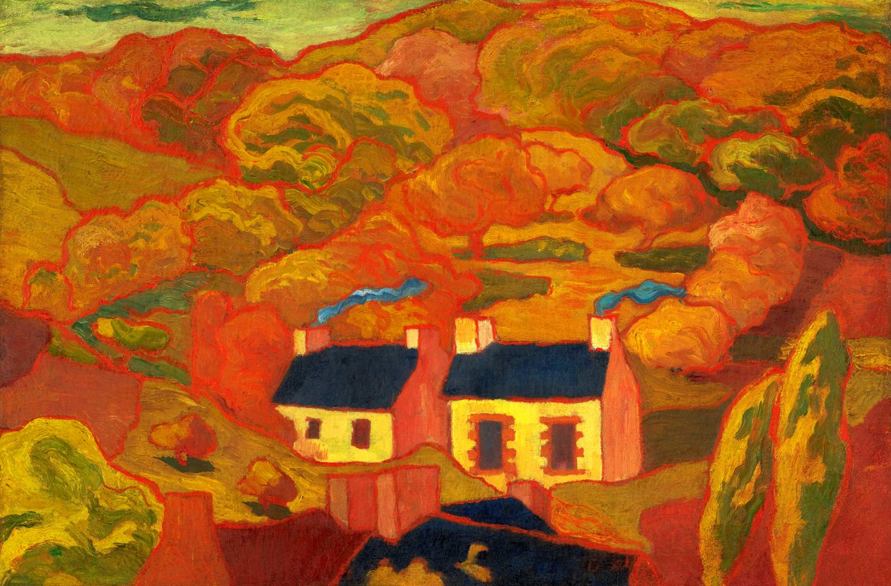 Two Thatched Cottages (Les deux chaumières) av Armand Séguin
