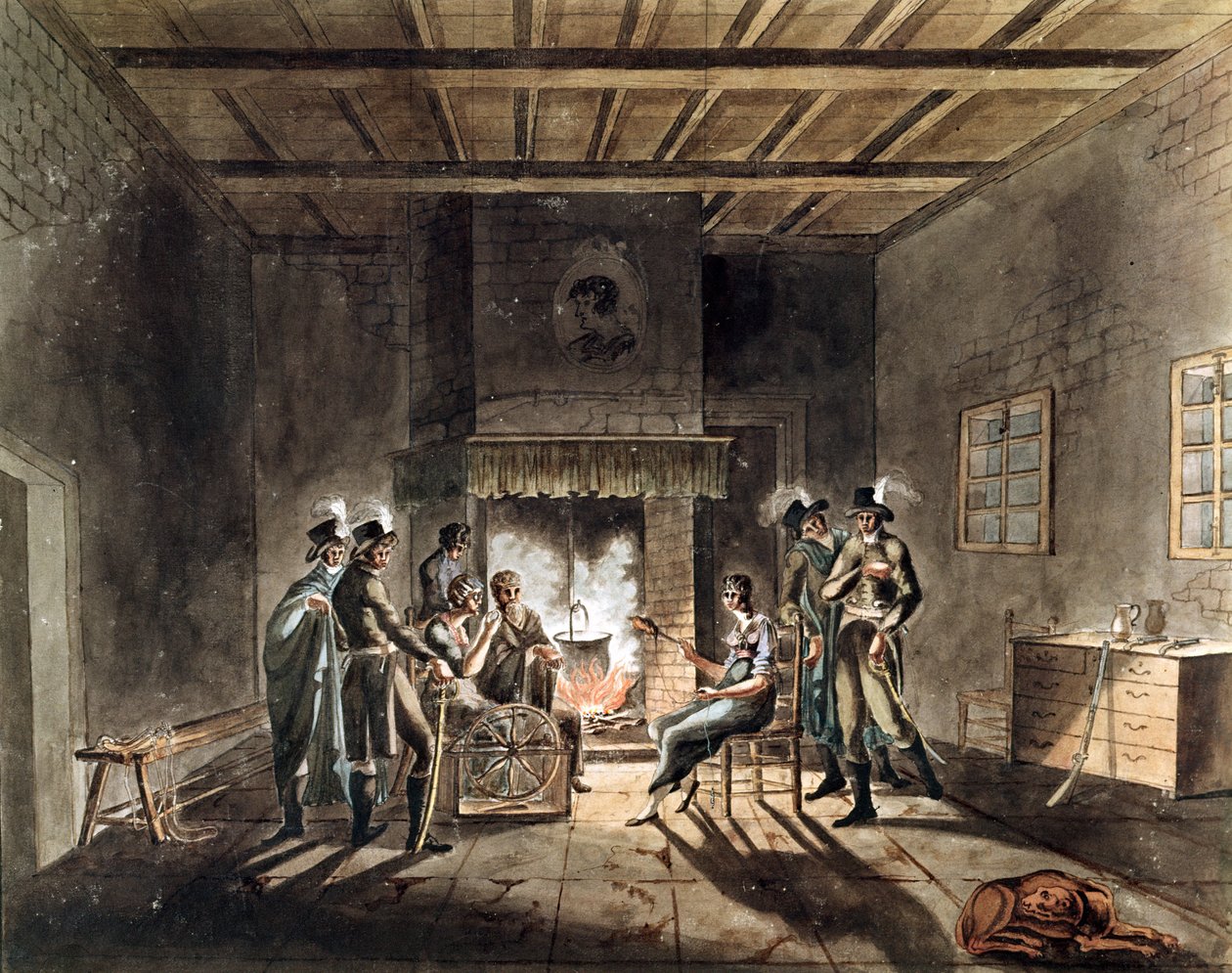 The Conspirators of the Cadoudal Affair, c.1804 av Armand de Polignac