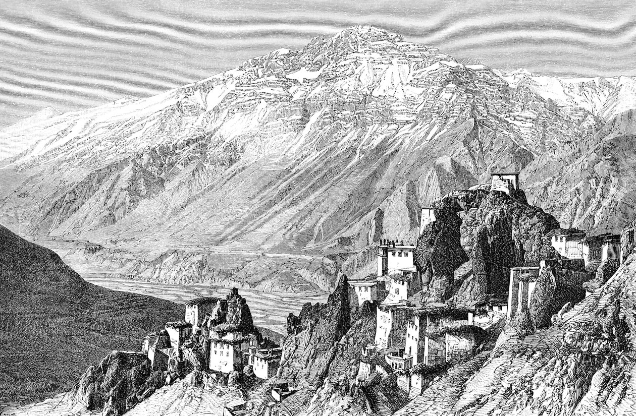 Dankar, Lahul och Spiti, Indien, 1895. av Armand Kohl