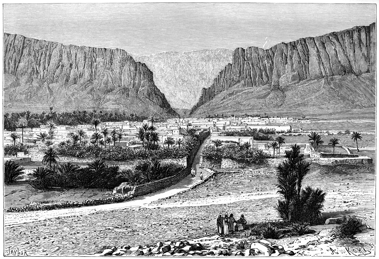 El-Kantara Gorge, Tunisien, 1895. av Armand Kohl
