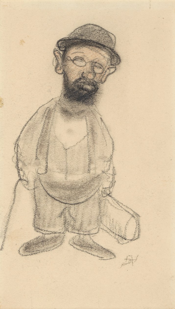 Porträtt av Henri de Toulouse-Lautrec. av Armand Rassenfosse