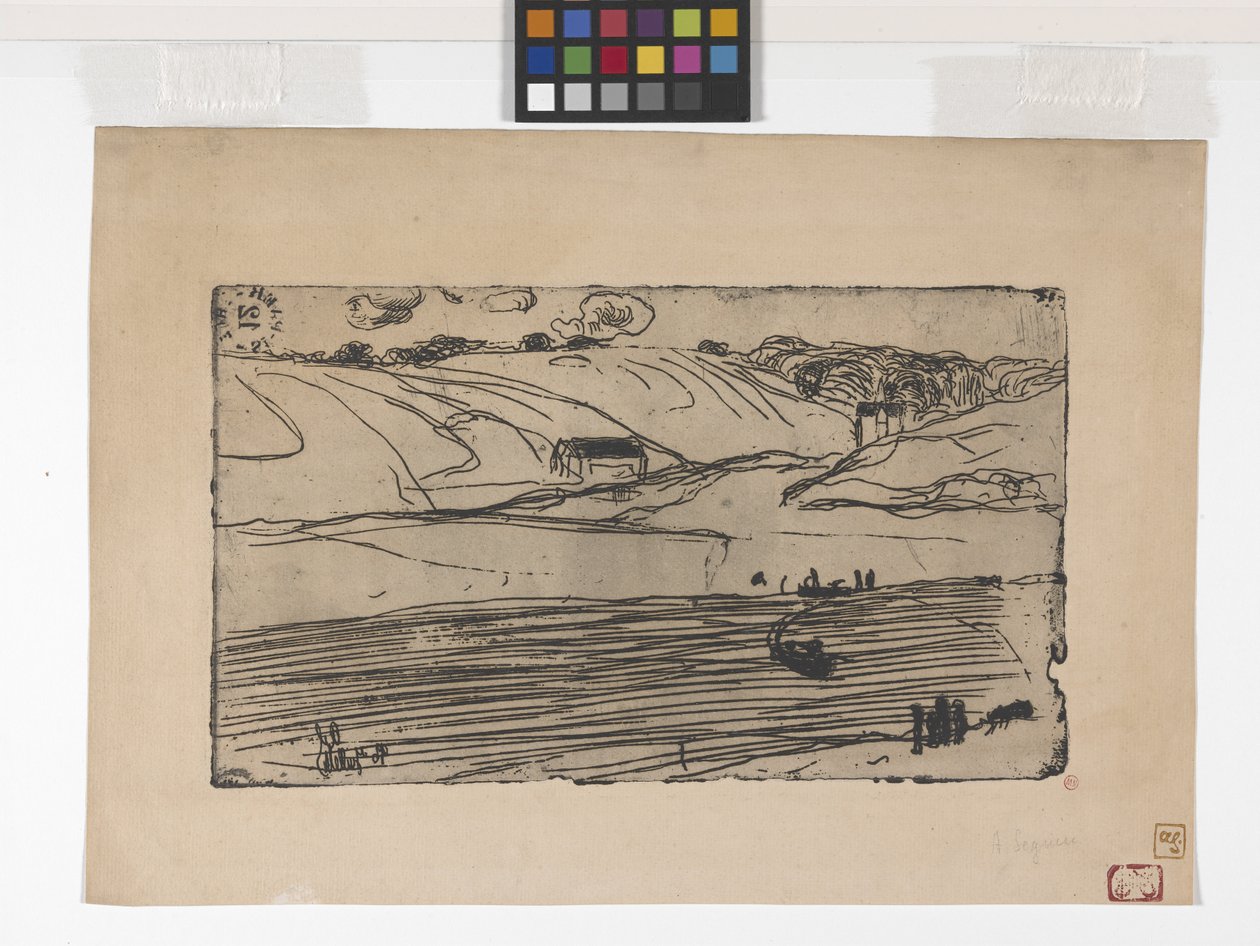 La Pèche (Fiske) (etsning och roulette) av Armand Séguin
