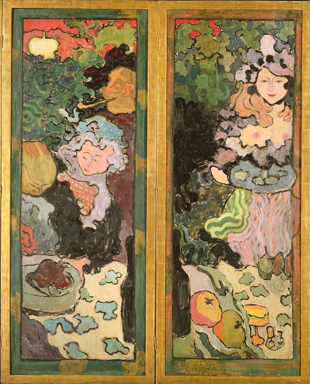 The Pleasures of Life (målad skärm) av Armand Séguin