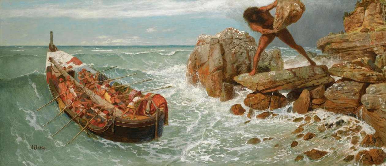 Odysseus and Polyphemus av Arnold Böcklin