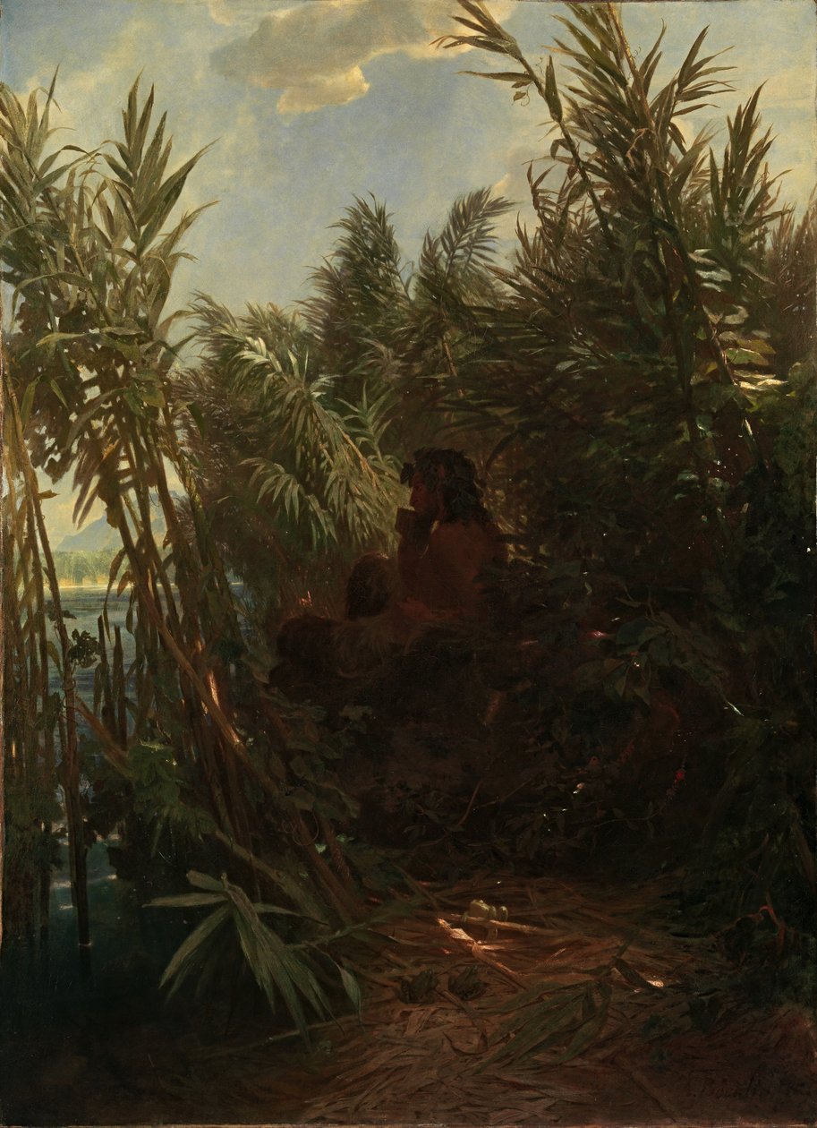 Pan im Schilf  av Arnold Böcklin