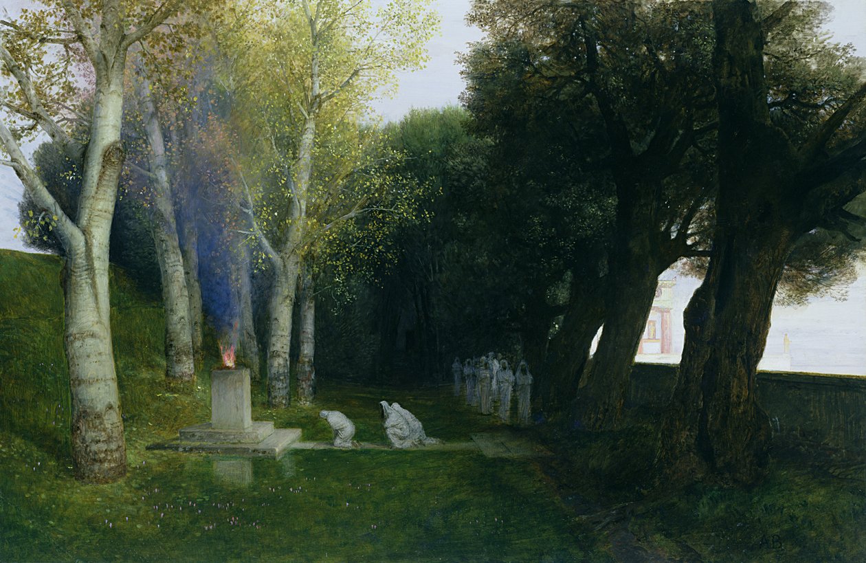 Sacred Grove, 1886 av Arnold Böcklin