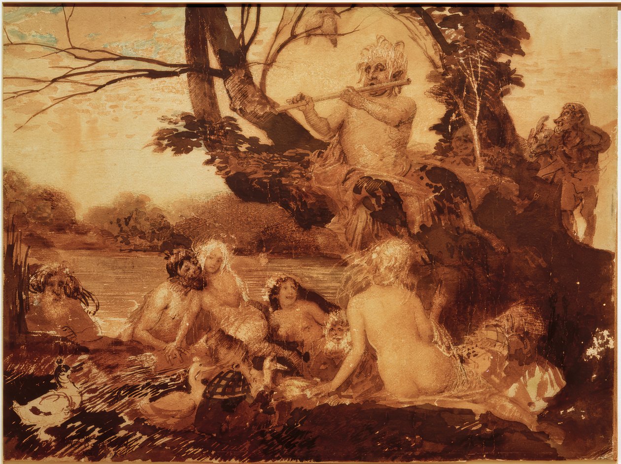 Nymfer och satyrer av Arnold Böcklin