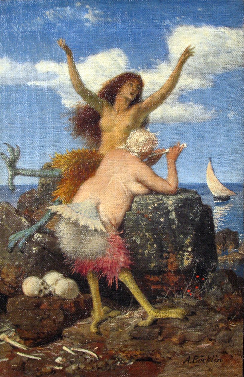 Tysk:  Sirenen Sirener av Arnold Böcklin