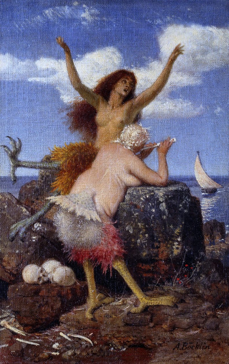 Tysk:  Sirenen Sirener av Arnold Böcklin