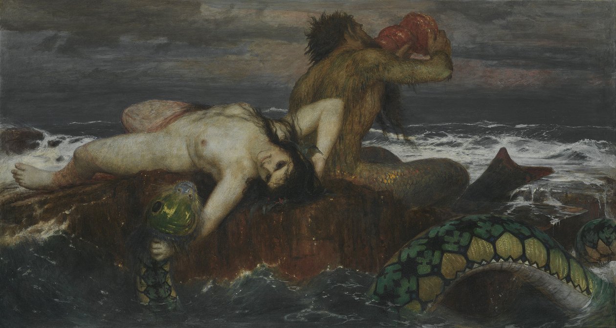 Tyska: Triton und Nereïde Triton och Nereid av Arnold Böcklin