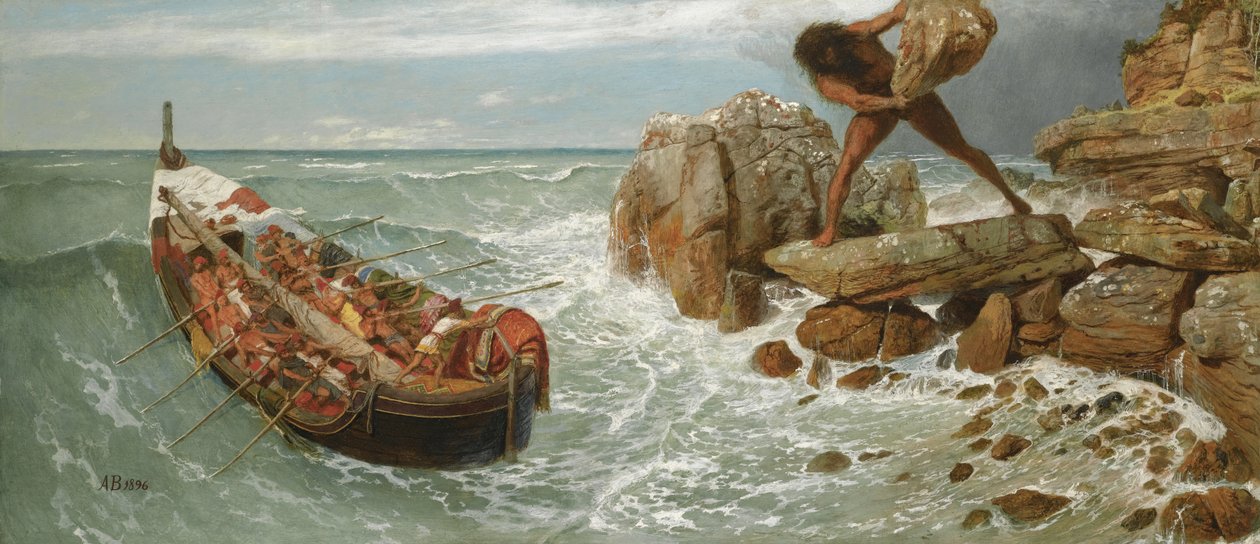 Odysseus och Polyfemus, 1896 av Arnold Böcklin