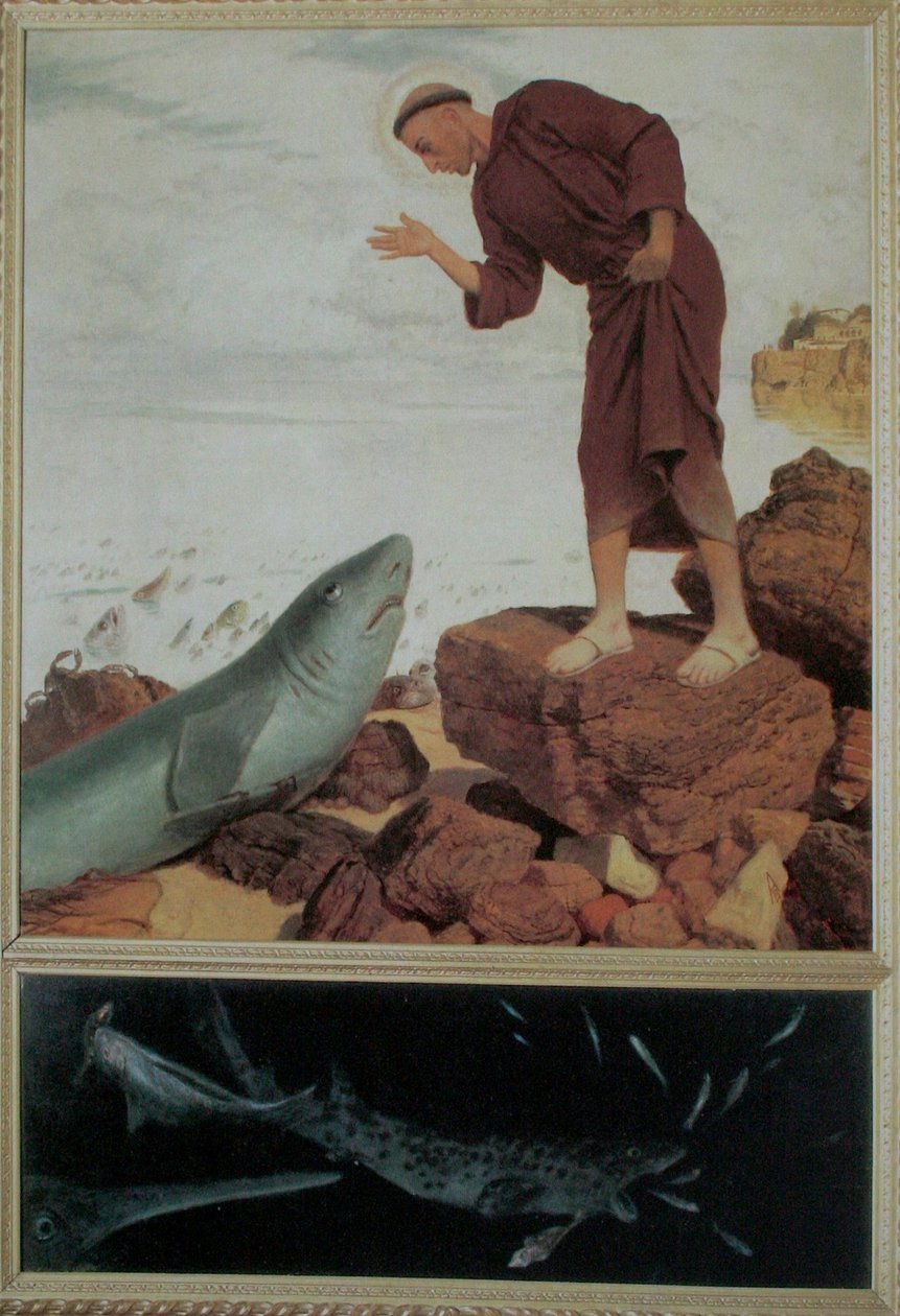 Sankt Antonius predikar för fisken av Arnold Böcklin