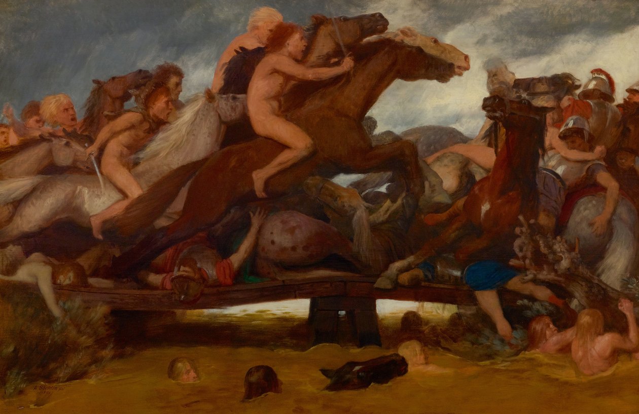 Slaget på bron, 1889. av Arnold Böcklin