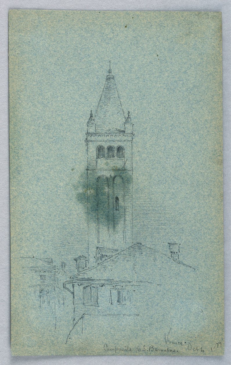 Campanile of St. Barnabas, Venedig av Arnold William Brunner