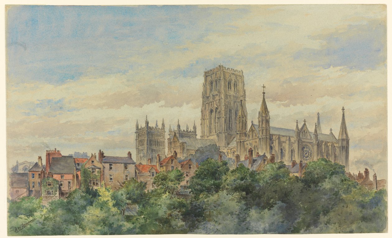 Utsikt över Durham Cathedral av Arnold William Brunner