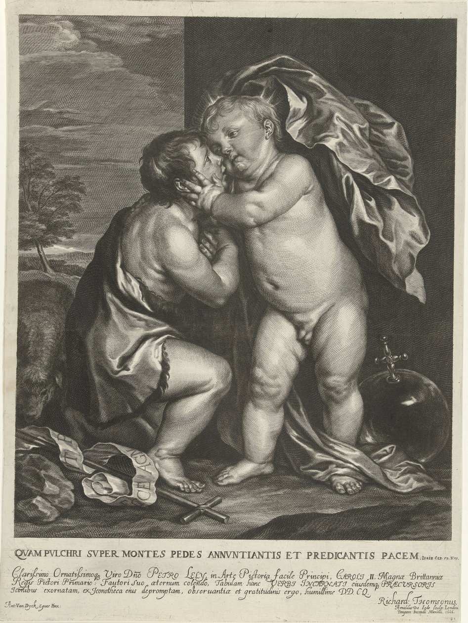 Kristusbarnet och Johannes Döparen av Arnold de Jode