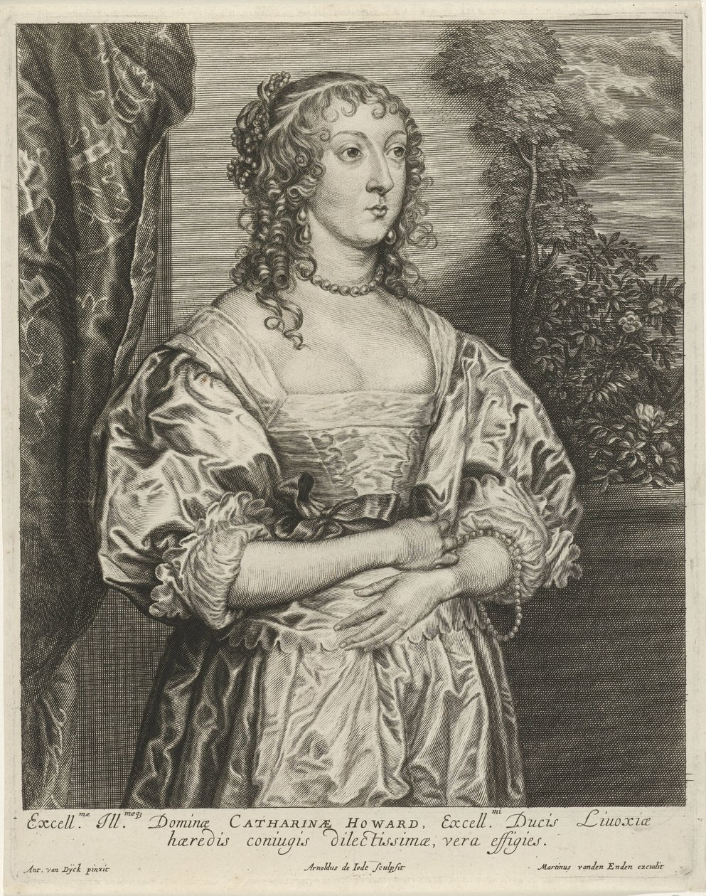 Porträtt av Katherine Howard av Arnold de Jode