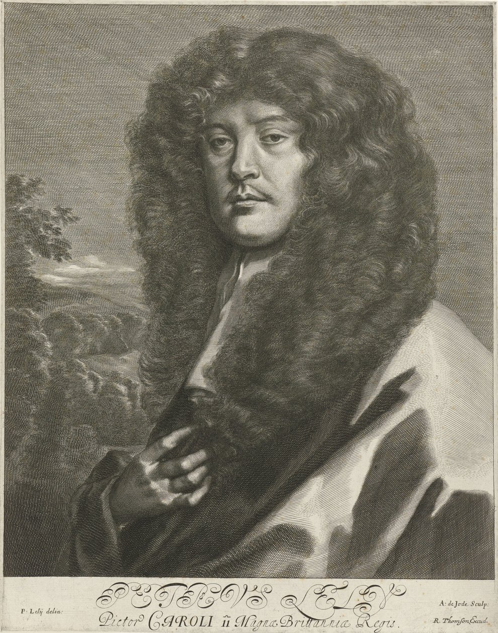 Porträtt av Sir Peter Lely av Arnold de Jode