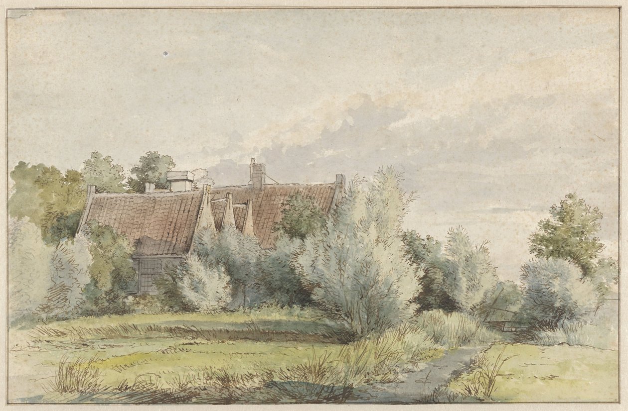 Hus bland träd av Arnoldus Johannes Eymer