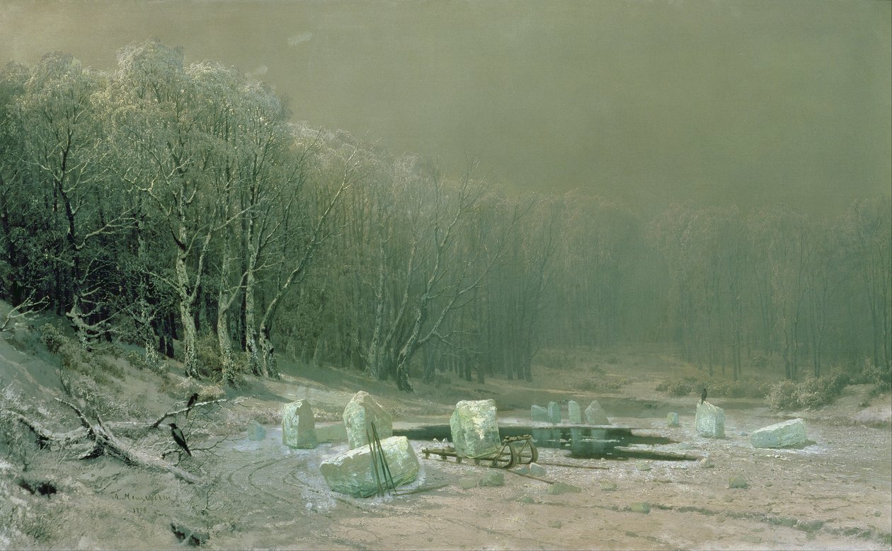 Vinter, isavläggningen, 1878 av Arseniy Ivanovich Meshchersky