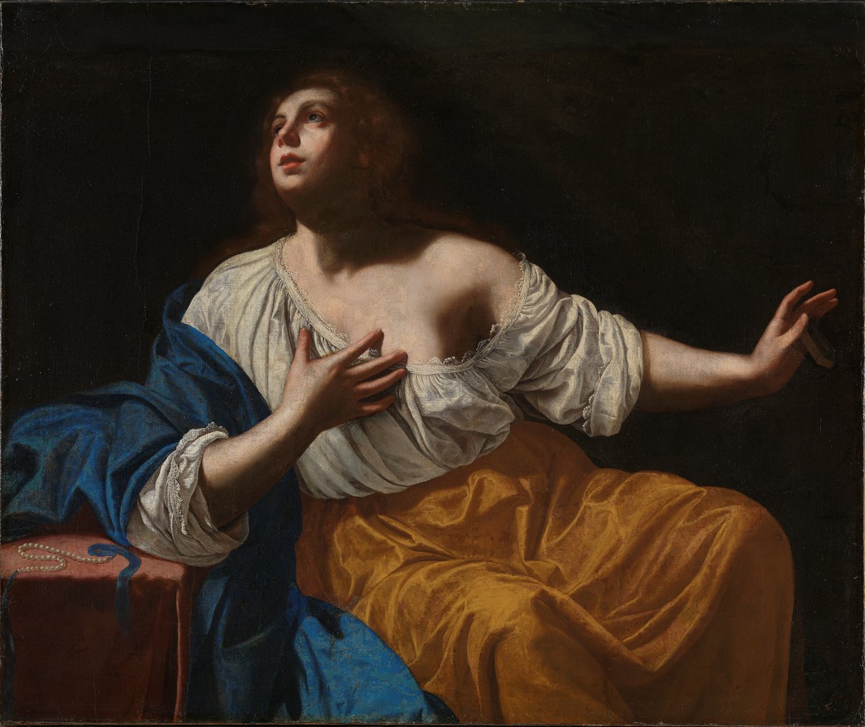 Den ångerfulla Maria Magdalena, ca. 1640. av Artemisia Gentileschi