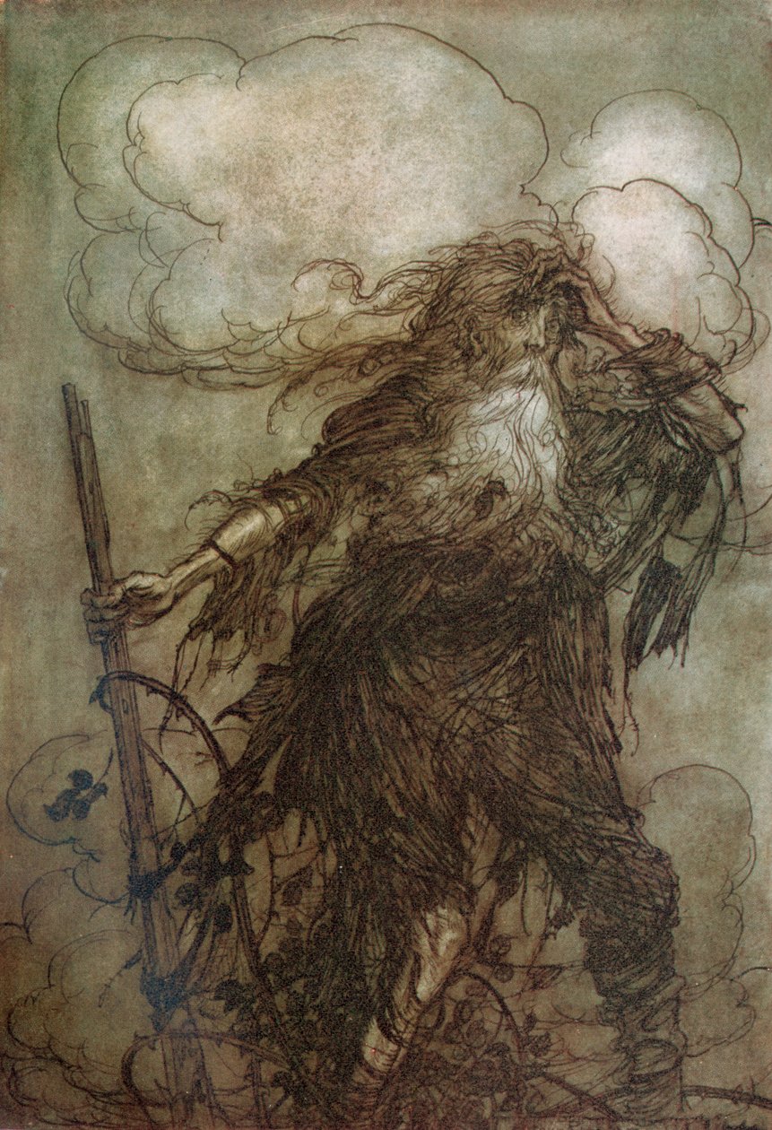 Washington Irving är kort av Arthur Rackham