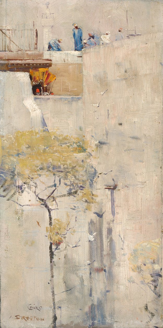 (Husbyggare, Kairo) av Arthur Streeton