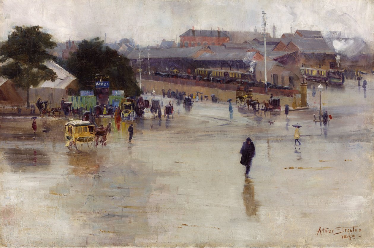 Järnvägsstationen, Redfern av Arthur Streeton