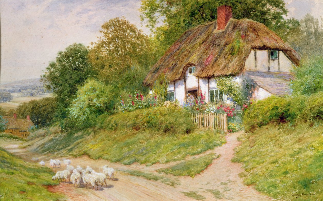 Tittar på fåren av Arthur Claude Strachan