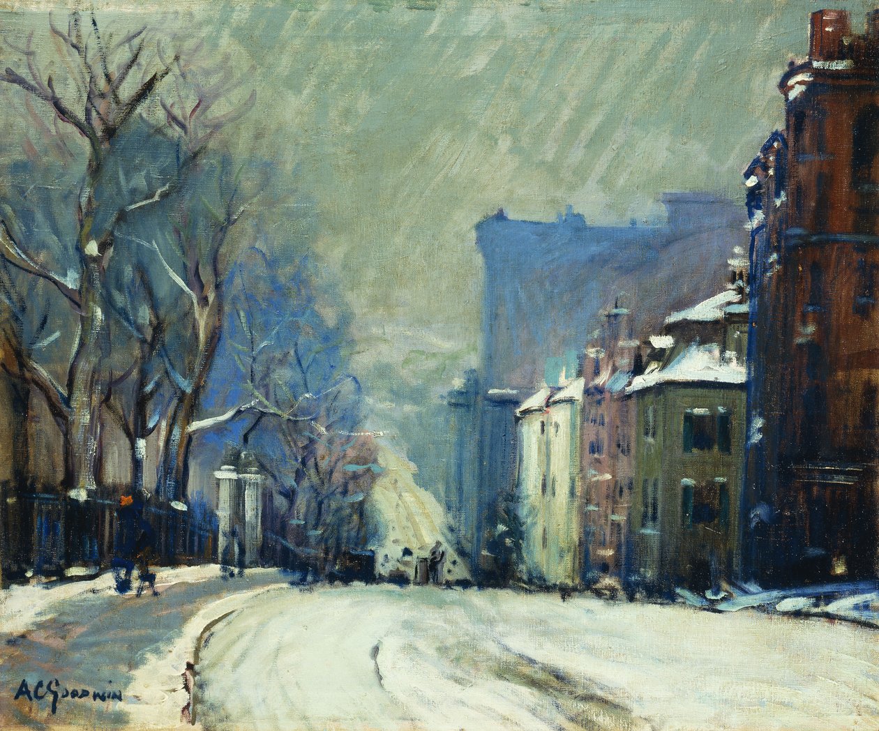 Beacon Street på vintern av Arthur Clifton Goodwin