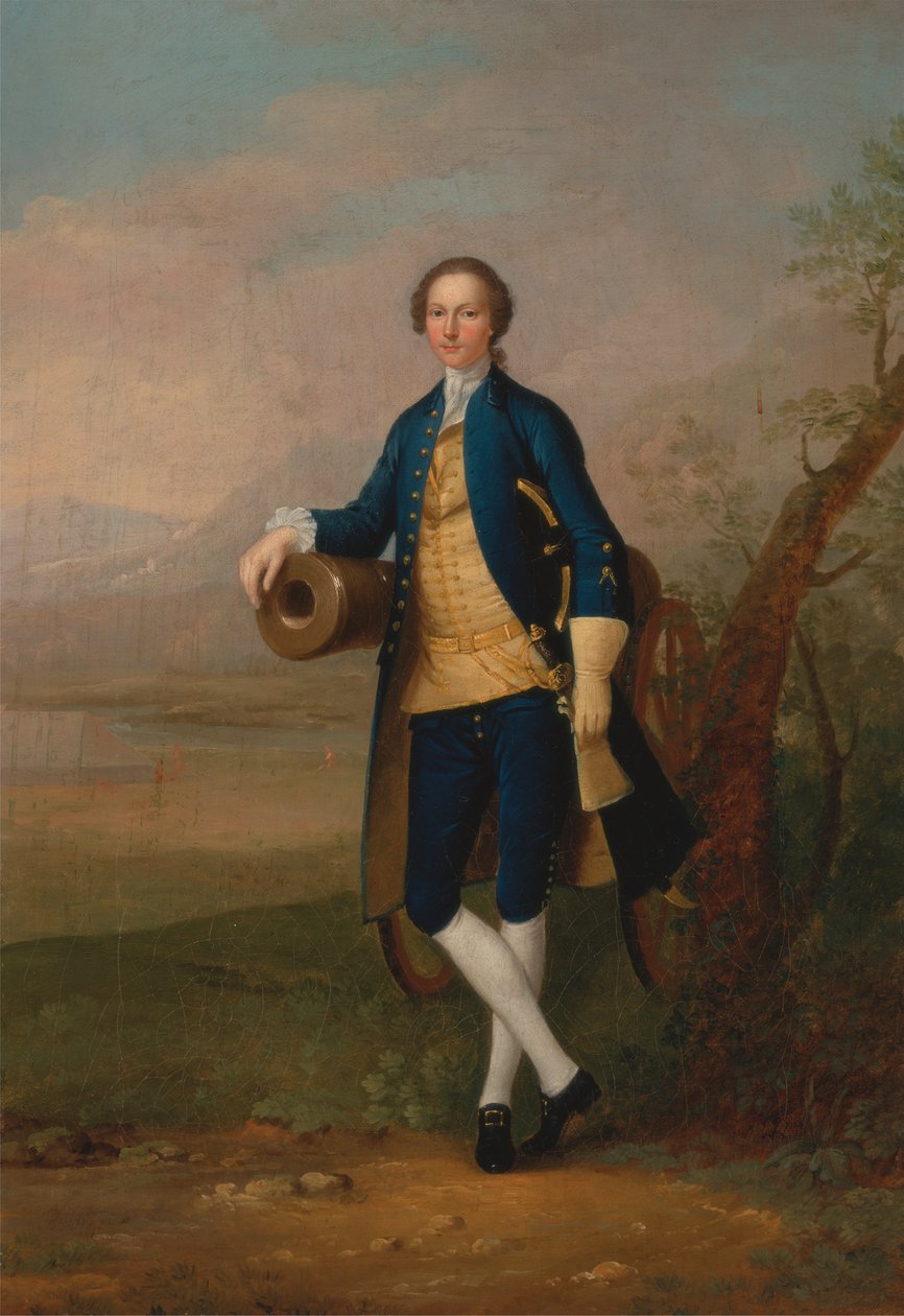 Gentleman med en kanon av Arthur Devis