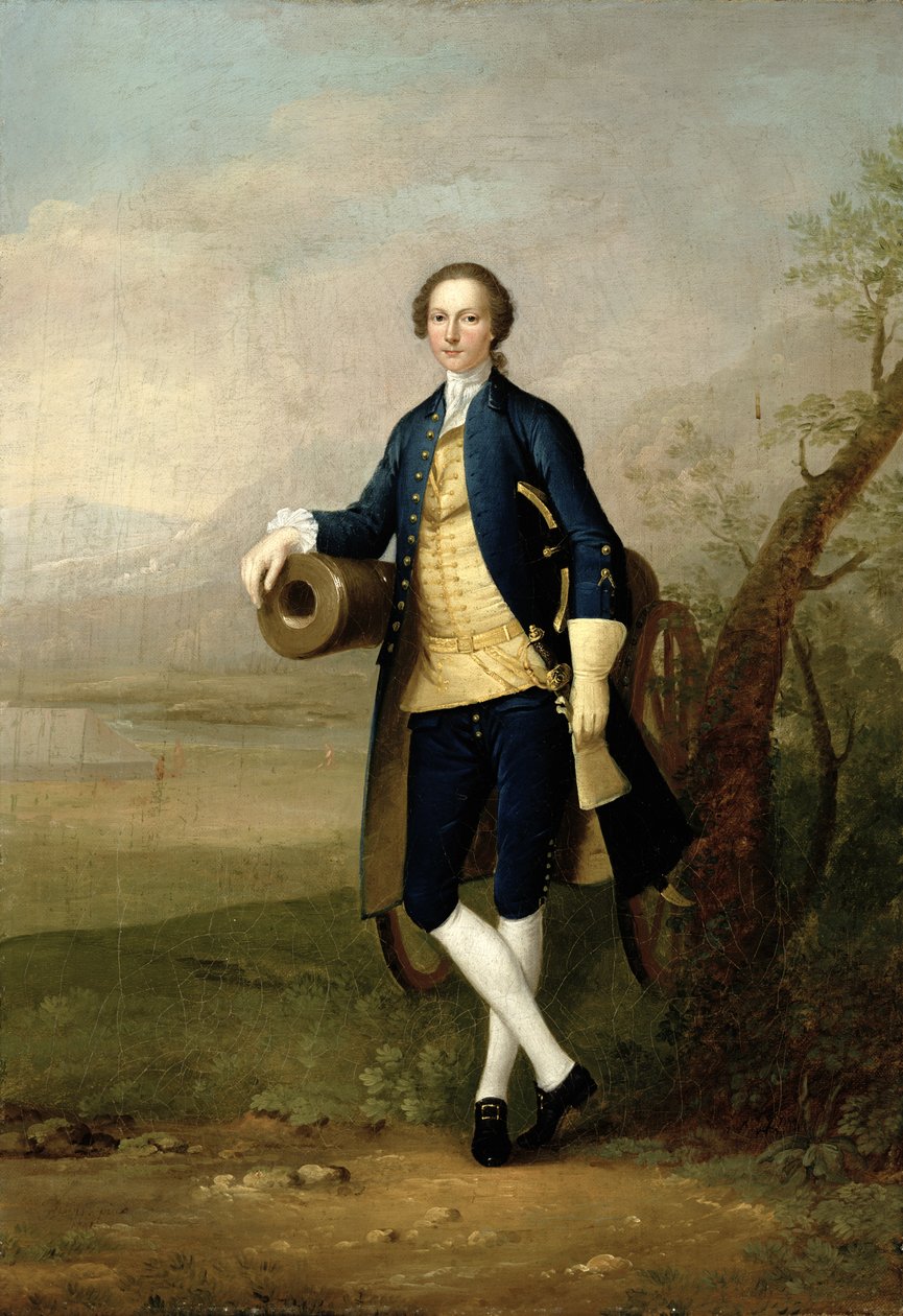 Gentleman med en kanon av Arthur Devis