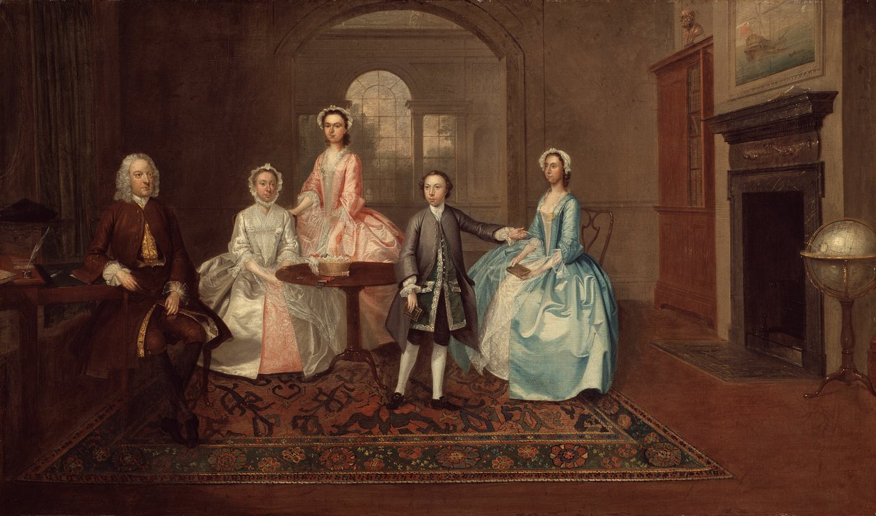 John Thomlinson och hans familj, 1745. av Arthur Devis