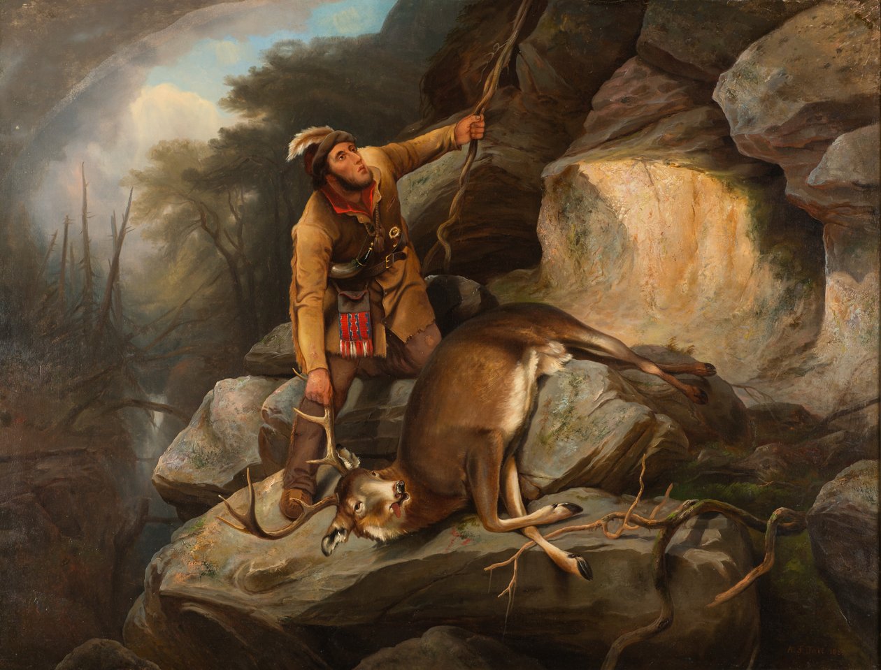 Jägarens dilemma, 1851 av Arthur Fitzwilliam Tait