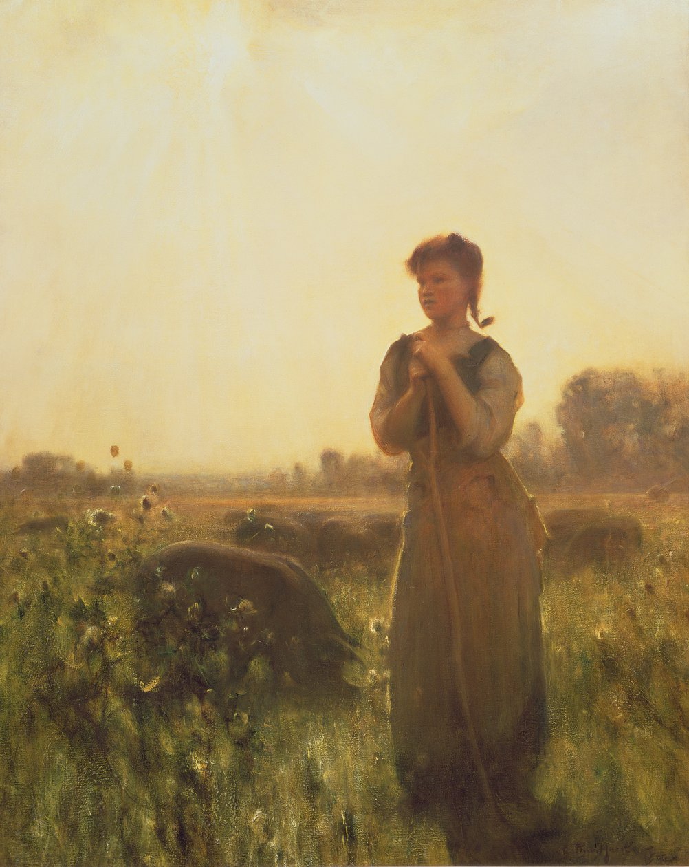 Bondflickan av Arthur Hacker